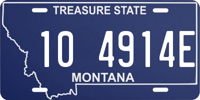 MT license plate 104914E