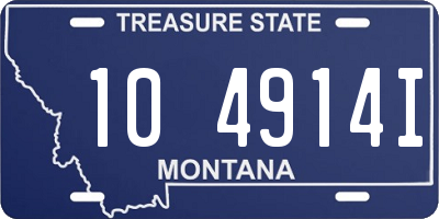 MT license plate 104914I