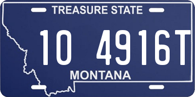 MT license plate 104916T