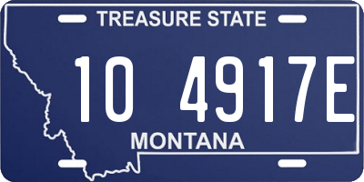 MT license plate 104917E