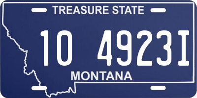 MT license plate 104923I