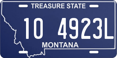 MT license plate 104923L