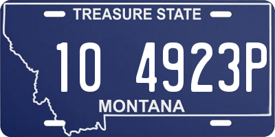 MT license plate 104923P