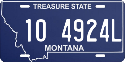 MT license plate 104924L