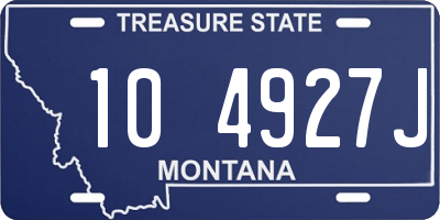 MT license plate 104927J