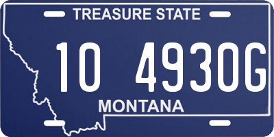 MT license plate 104930G