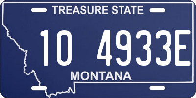 MT license plate 104933E