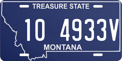 MT license plate 104933V