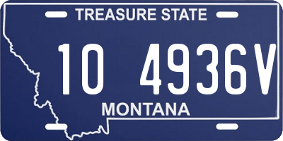 MT license plate 104936V