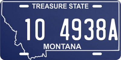 MT license plate 104938A