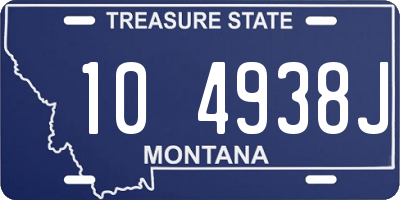 MT license plate 104938J