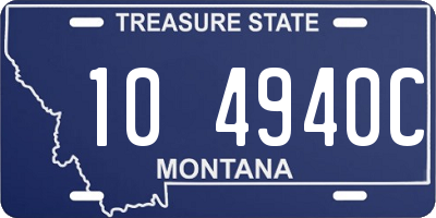 MT license plate 104940C