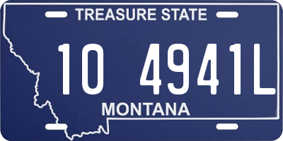 MT license plate 104941L