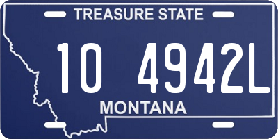 MT license plate 104942L