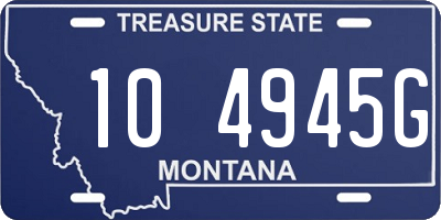 MT license plate 104945G