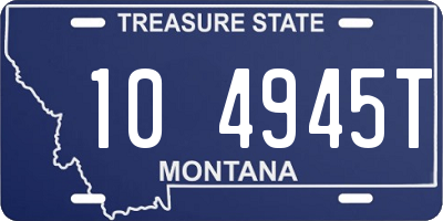 MT license plate 104945T