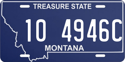 MT license plate 104946C