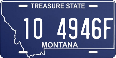 MT license plate 104946F