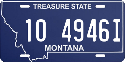 MT license plate 104946I