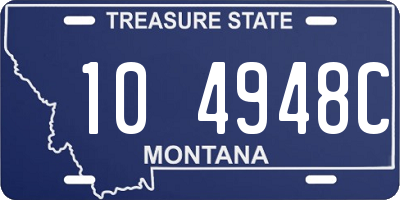 MT license plate 104948C