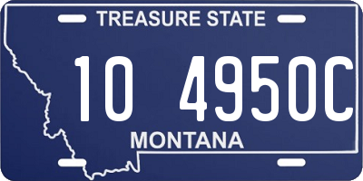 MT license plate 104950C