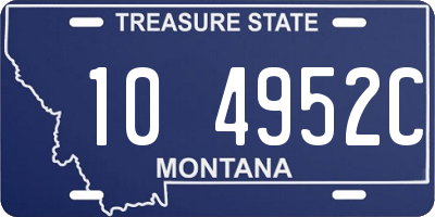 MT license plate 104952C