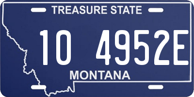 MT license plate 104952E