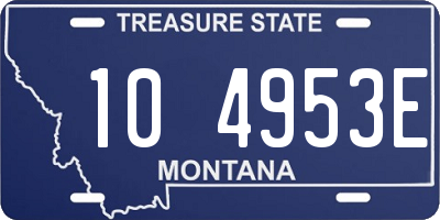 MT license plate 104953E