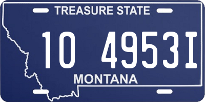 MT license plate 104953I