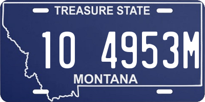 MT license plate 104953M