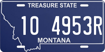 MT license plate 104953R