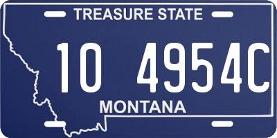 MT license plate 104954C