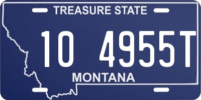 MT license plate 104955T