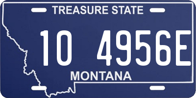 MT license plate 104956E