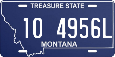 MT license plate 104956L