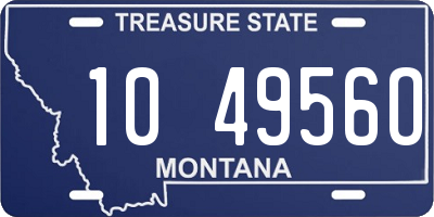 MT license plate 104956O