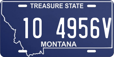 MT license plate 104956V