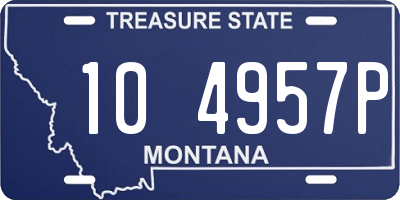 MT license plate 104957P