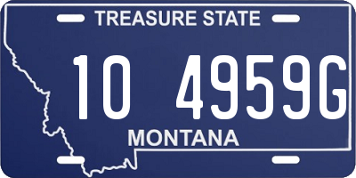 MT license plate 104959G