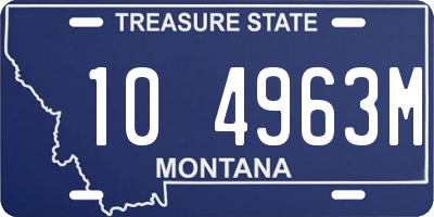 MT license plate 104963M