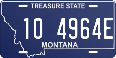 MT license plate 104964E