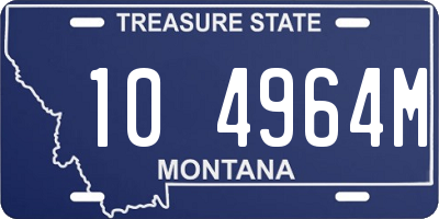 MT license plate 104964M