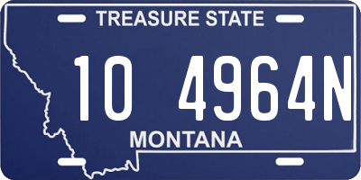 MT license plate 104964N