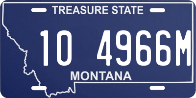 MT license plate 104966M