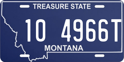 MT license plate 104966T