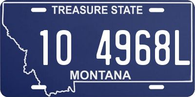 MT license plate 104968L