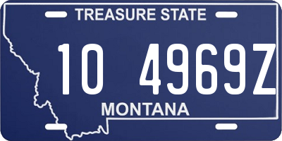 MT license plate 104969Z