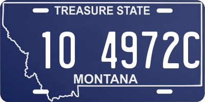 MT license plate 104972C