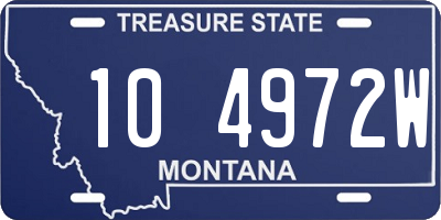 MT license plate 104972W