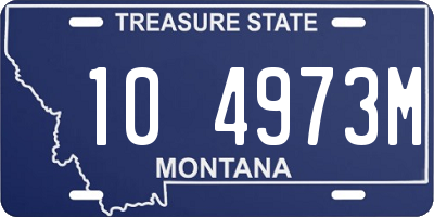 MT license plate 104973M